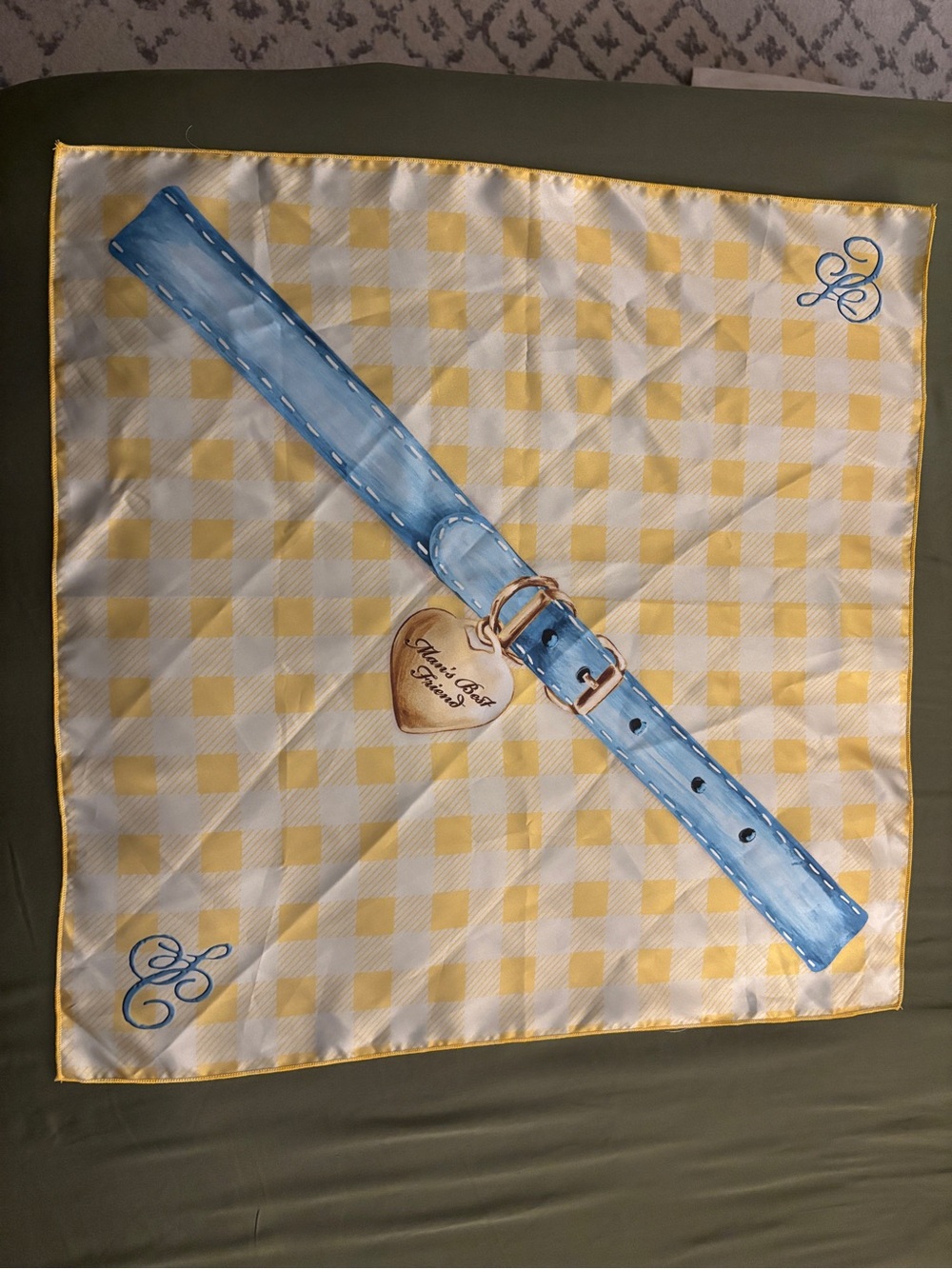 Sabrina Carpenter Bandana Hair Scarf with Heart Charm Motif